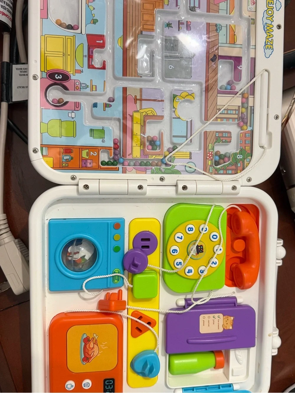 Multi-Activity Kids Busy Board Toy — Colorful Interactive Learning Panel